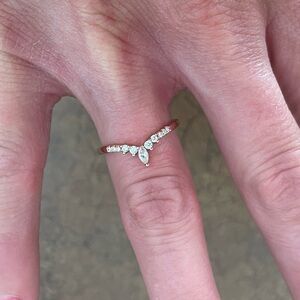 Rose gold plated wedding band